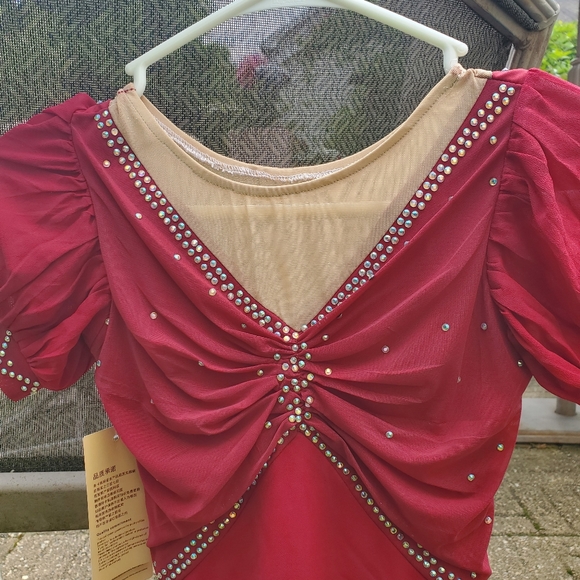 Red Ice Skating Dress - Picture 2 of 5